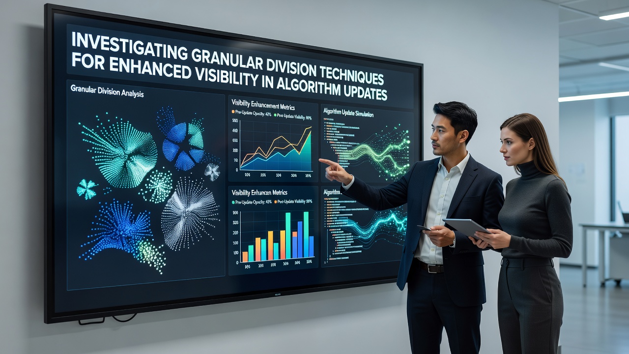 Granular segmentation dashboard showing visibility metrics across multiple algorithm update phases